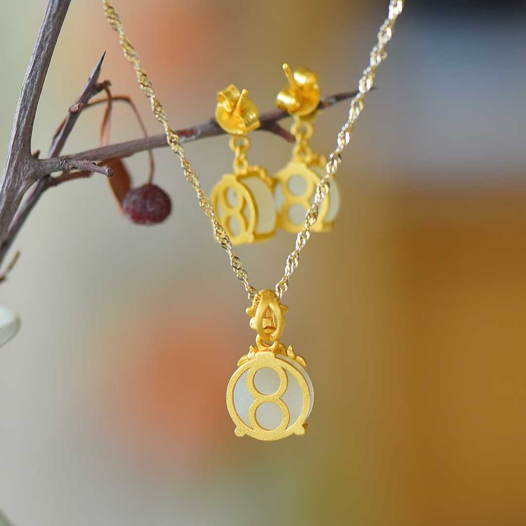 Premium Hetian nephrite jewelry with flat orchid symbolizing elegance and refinement"