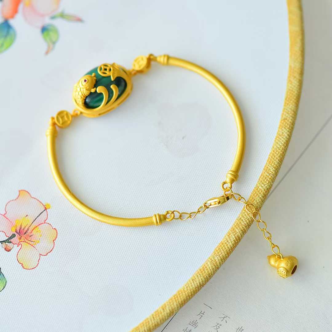 Elegant 925 silver inlaid Hetian jade bracelet featuring cloisonné craftsmanship