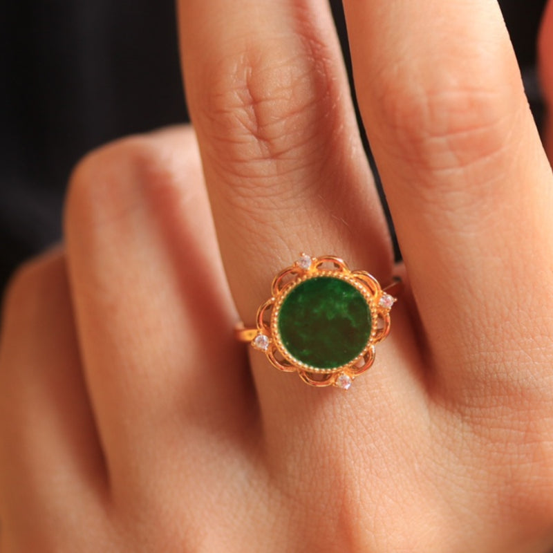 Natural Jadeite Ring