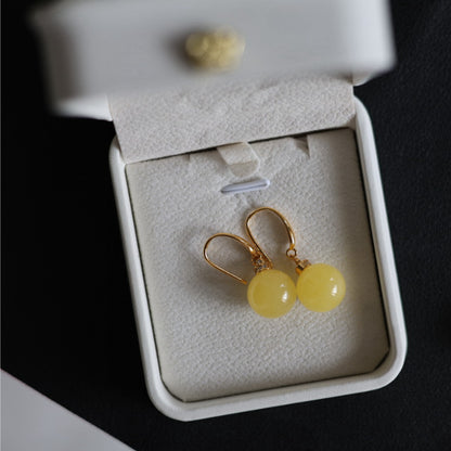 Natural Beeswax Earrings · 12–13mm