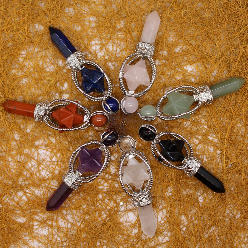 Rotating Octagonal Merkaba Pendant