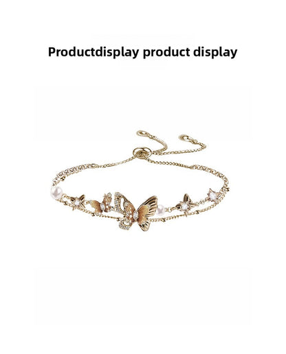 Dried leaf butterfly gradient butterfly bracelet