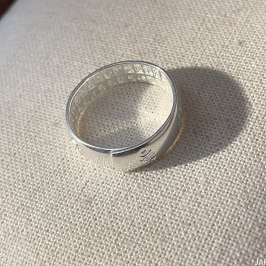 Shiny sterling silver couple ring - jewelryweilin