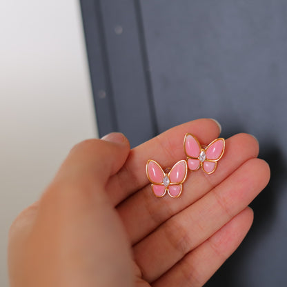 Natural Queen Shell Butterfly Earrings