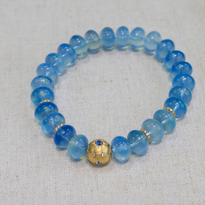 Natural Aquamarine Tablet Bracelet