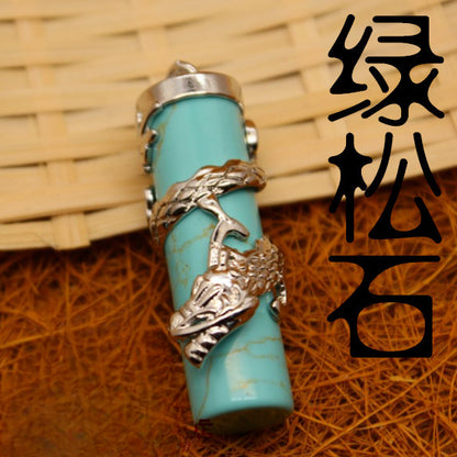 Antique Black Agate Pendant