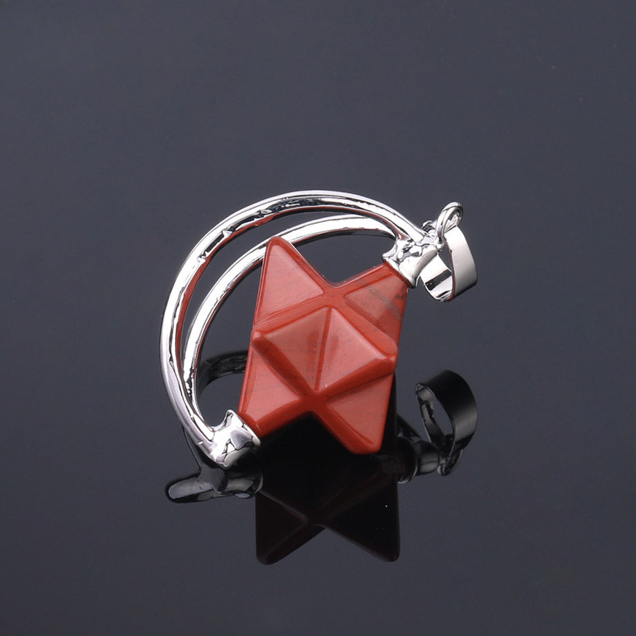 Merkaba six-pointed star pendant necklace