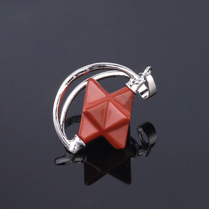 Merkaba six-pointed star pendant necklace