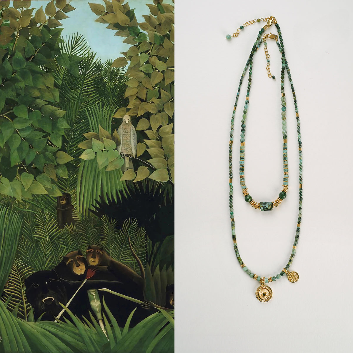 Green turquoise necklace