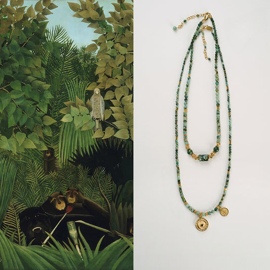 Green turquoise necklace