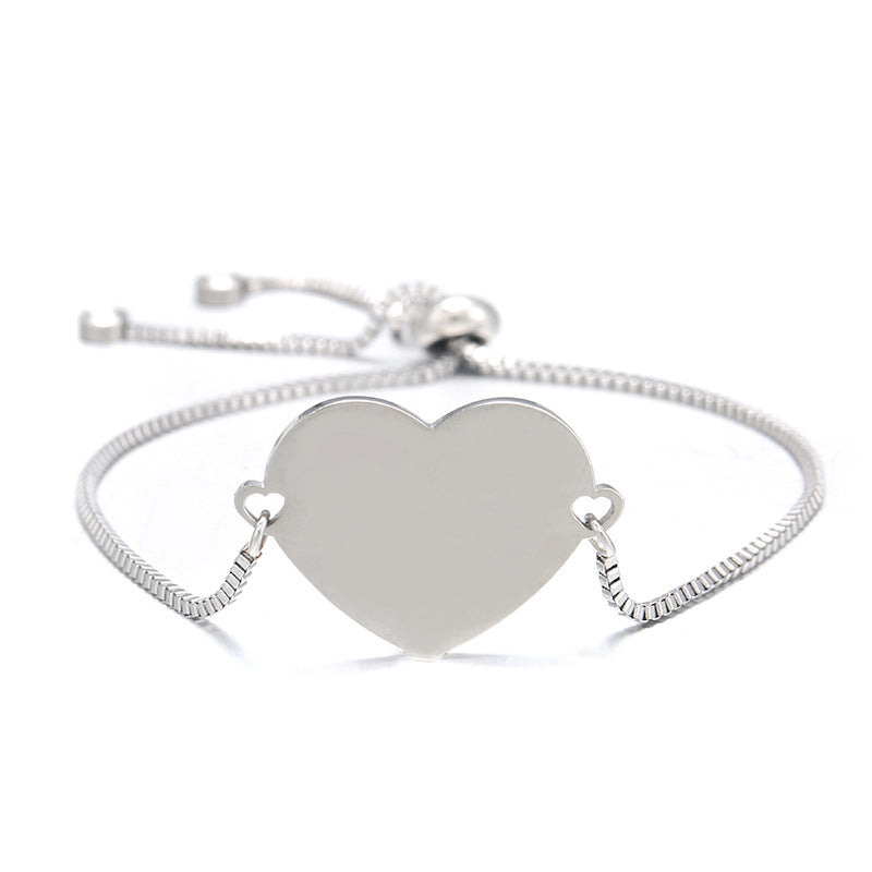DIY engraved heart bracelet