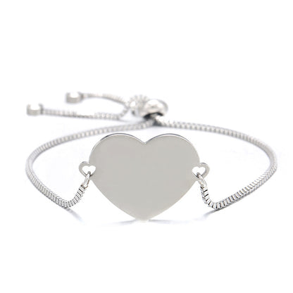 DIY engraved heart bracelet