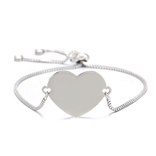 DIY engraved heart bracelet