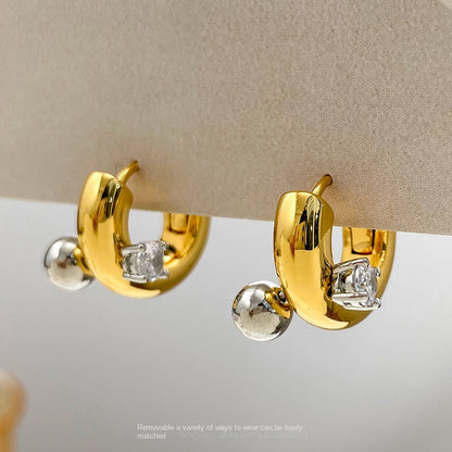 High-end fashion personality zircon exquisite earrings - jewelryweilin