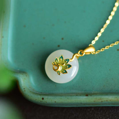 925 Silver Inlaid Hetian Enamel Peacock Spreading Its Tail Pendant - jewelry - weilin.com