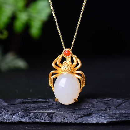 925 Silver Inlaid Hetian Jade Four - Piece Set - jewelry - weilin.com