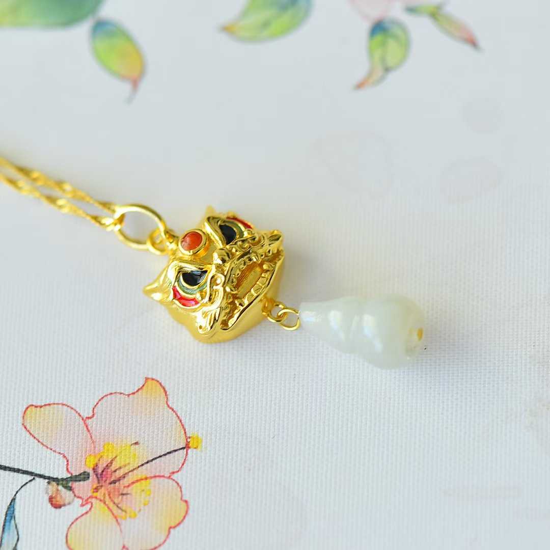 925 Silver Inlaid Hetian Nephrite "Blessings, Emoluments & Lifetime Prosperity, All Wishes Come True" Pendant - jewelry - weilin.com