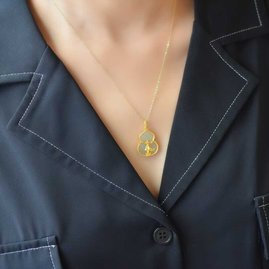 925 Silver Inlaid Nephrite "The Return of the Great Sage" Pendant - jewelry - weilin.com