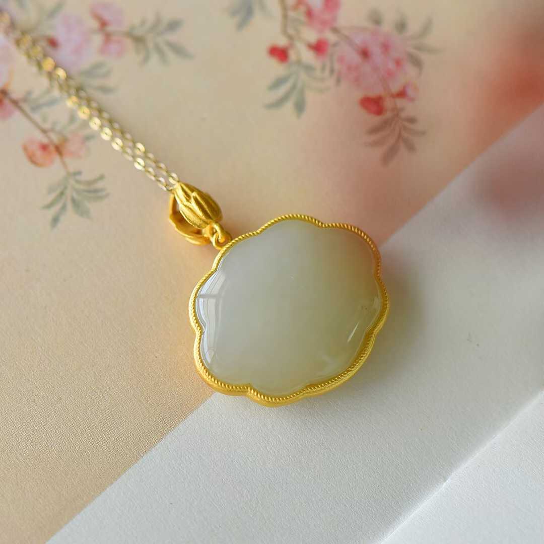 925 Silver Inlaid Nephrite "Where the Heart Belongs" Pendant - jewelry - weilin.com