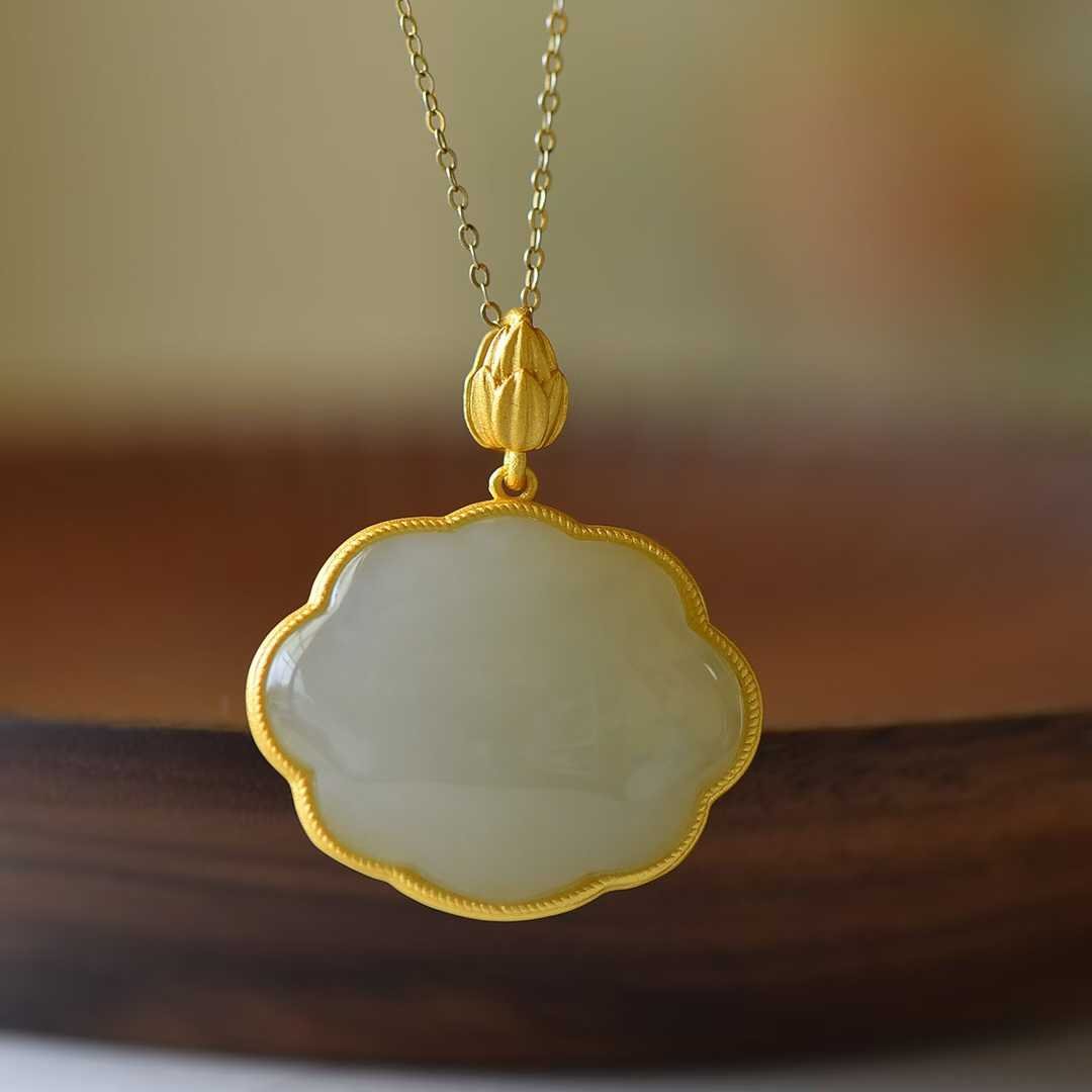 925 Silver Inlaid Nephrite "Where the Heart Belongs" Pendant - jewelry - weilin.com