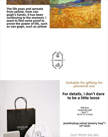 Golden wheat harvest necklace