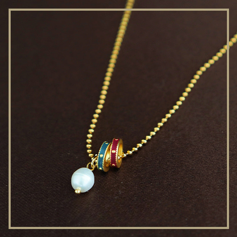 Premium Vintage Colored Natural Freshwater Pearl Necklace - jewelryweilin