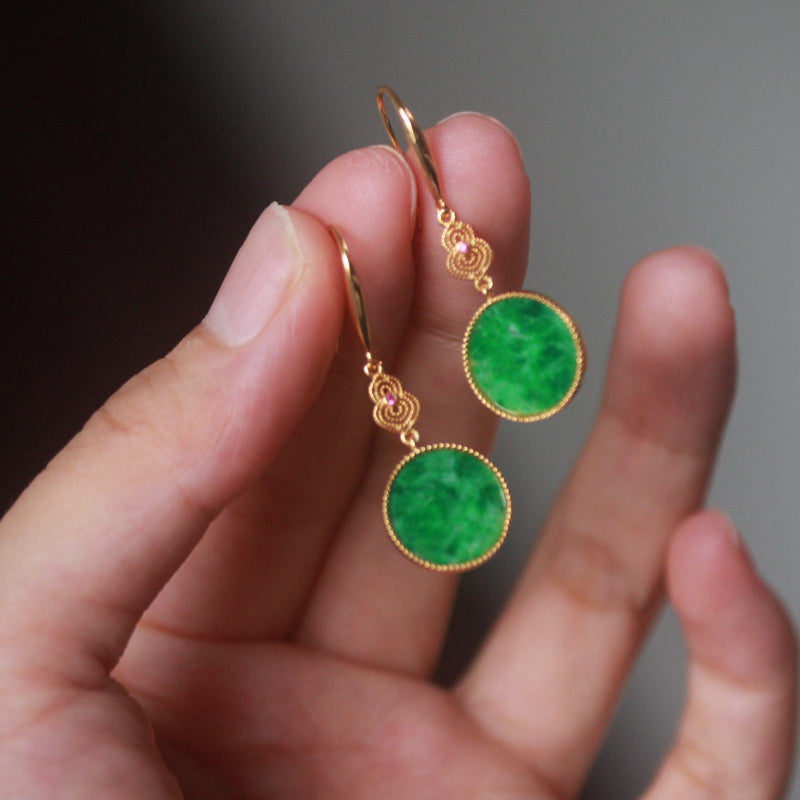 Natural Jadeite Earrings