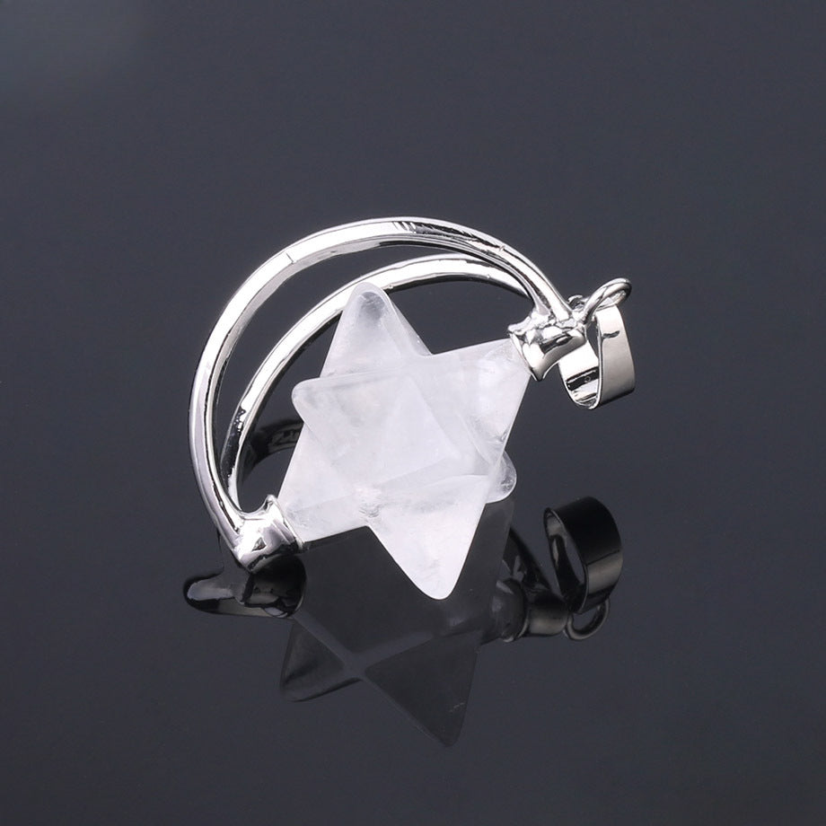 Merkaba six-pointed star pendant necklace