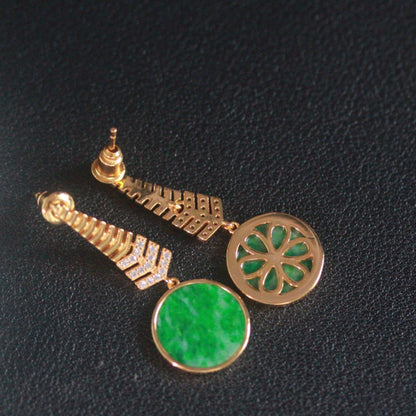 Natural Burmese Jadeite Earrings