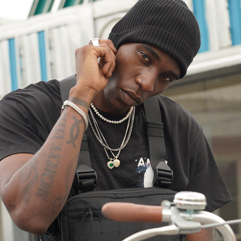 Pearl hip-hop necklace