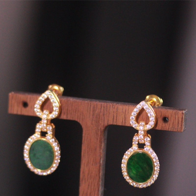 Natural Burmese Jadeite Earrings