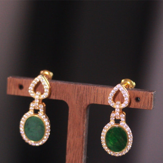 Natural Burmese Jadeite Earrings