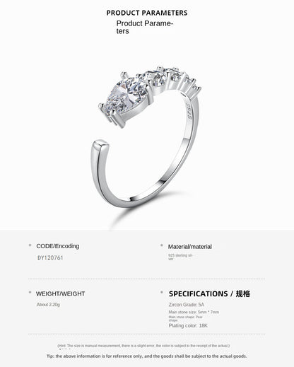 Fashionable and personalized spiral full diamond ring - jewelryweilin