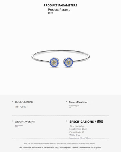 Trendy and fashionable devil eye zircon bracelet - jewelryweilin
