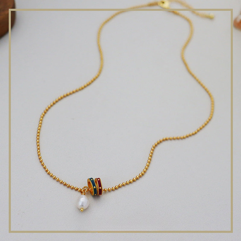 Premium Vintage Colored Natural Freshwater Pearl Necklace - jewelryweilin