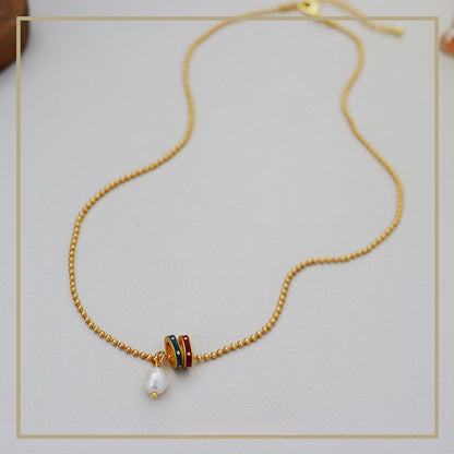 Premium Vintage Colored Natural Freshwater Pearl Necklace - jewelryweilin