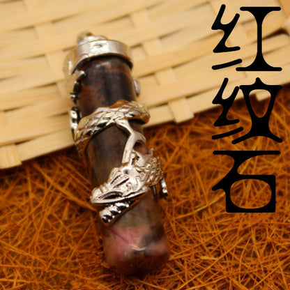 Antique Black Agate Pendant