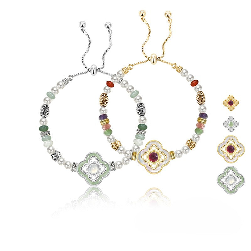 New Chinese-style four-leaf clover bracelet