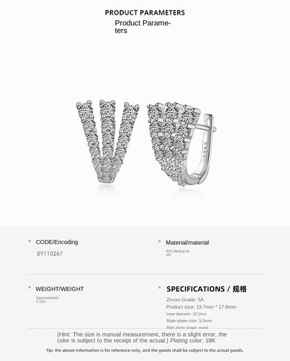 Fashion personality youth U-shaped earrings - jewelryweilin