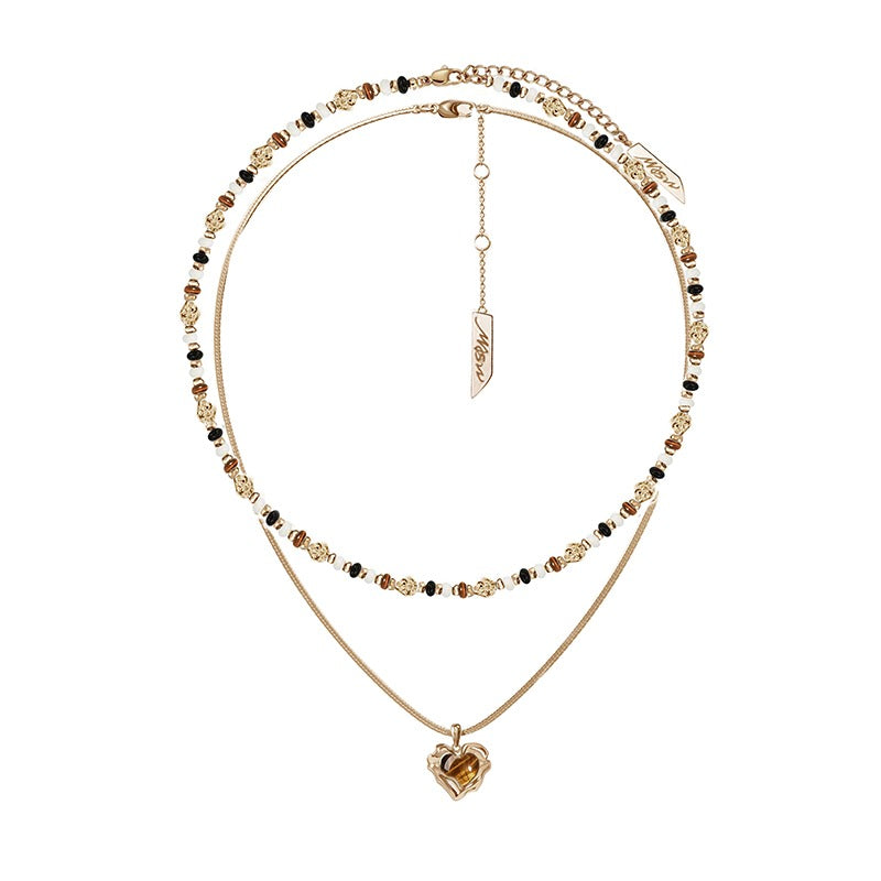 Tiger's eye layered necklace