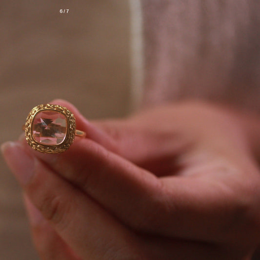 Natural White Crystal Ring