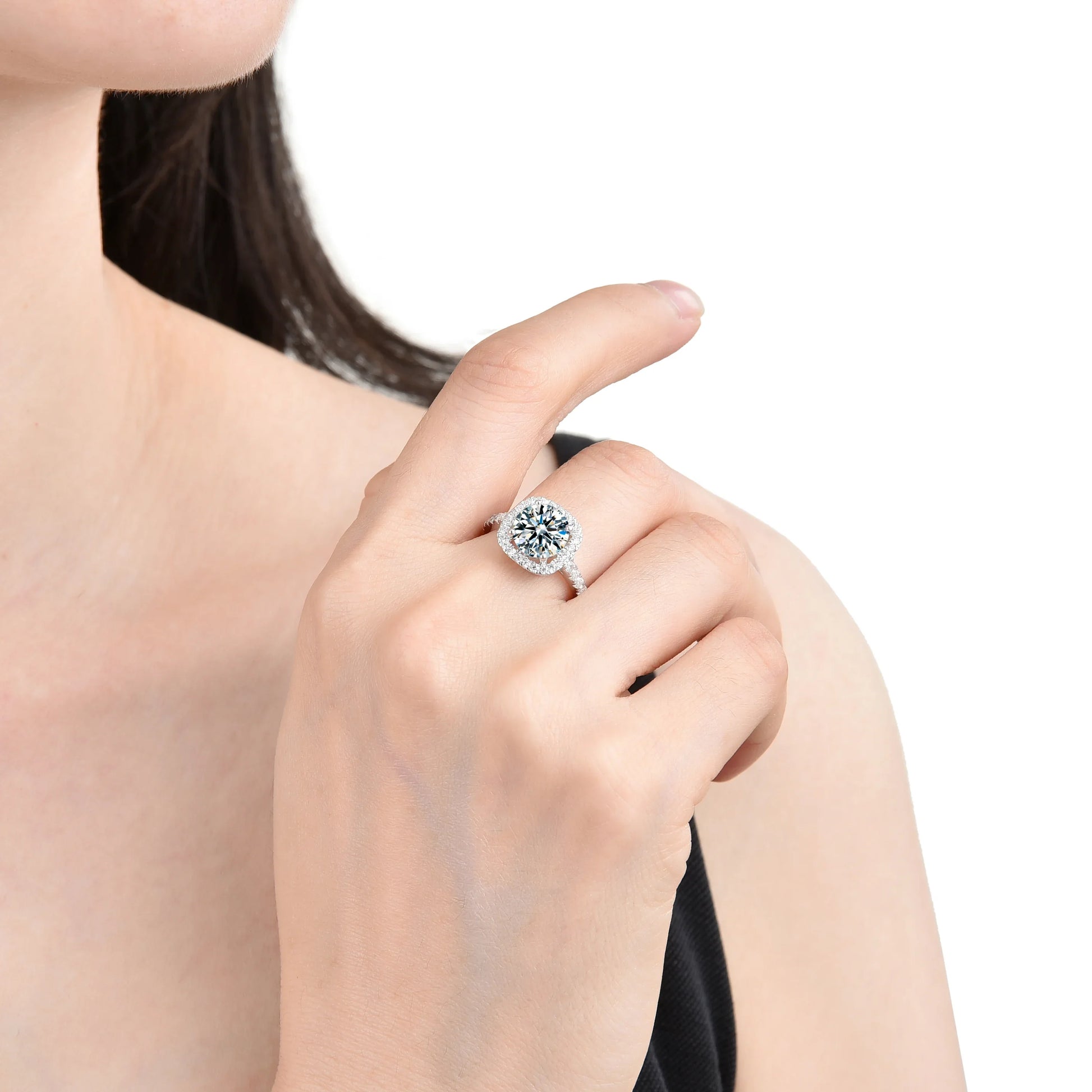 Luxury Square Bezel Zirconia Ring - jewelryweilin