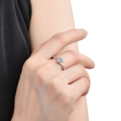 Elegant Heart Shape Cubic Zirconia Open Ring - jewelryweilin