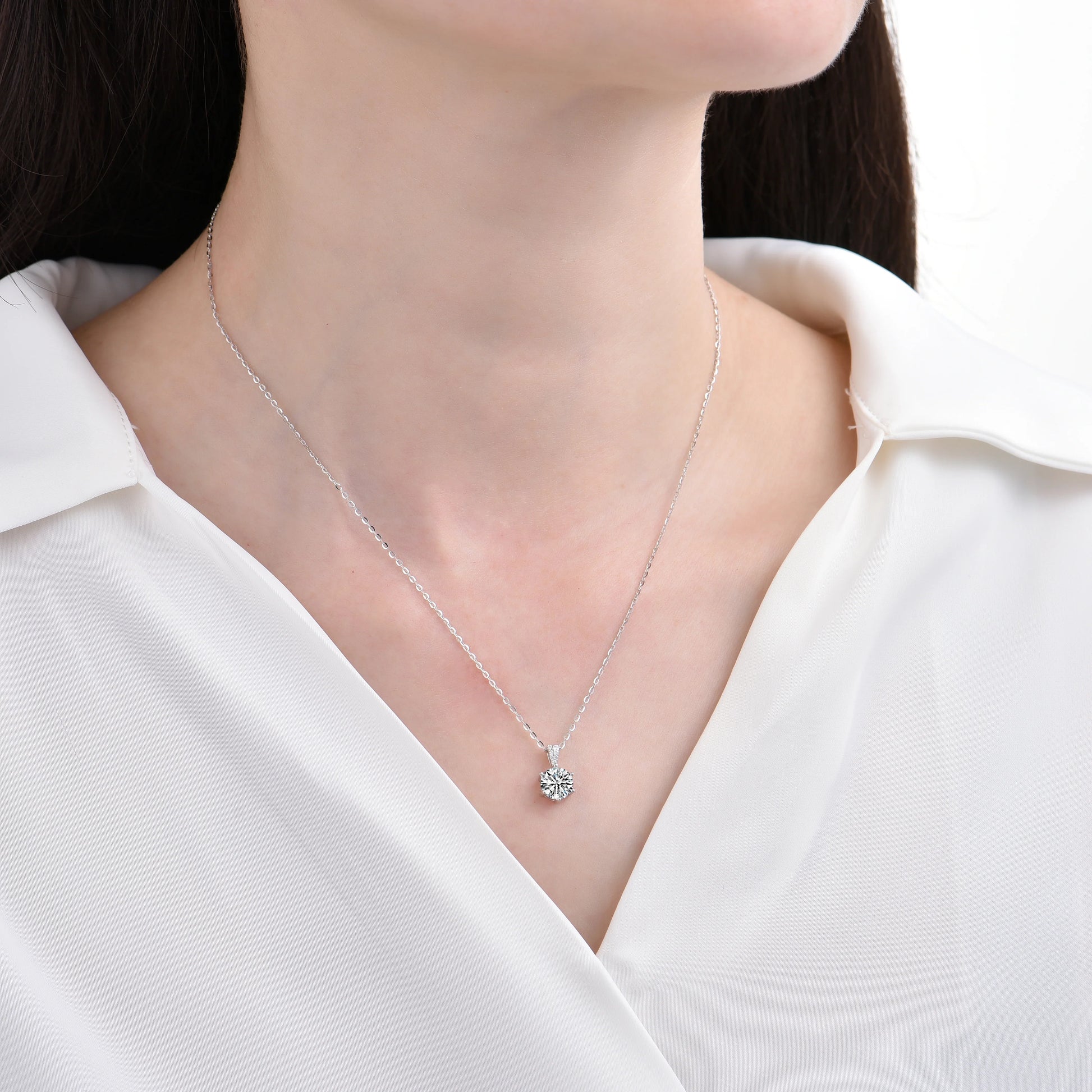 Noble single crystal pendant necklace - jewelryweilin