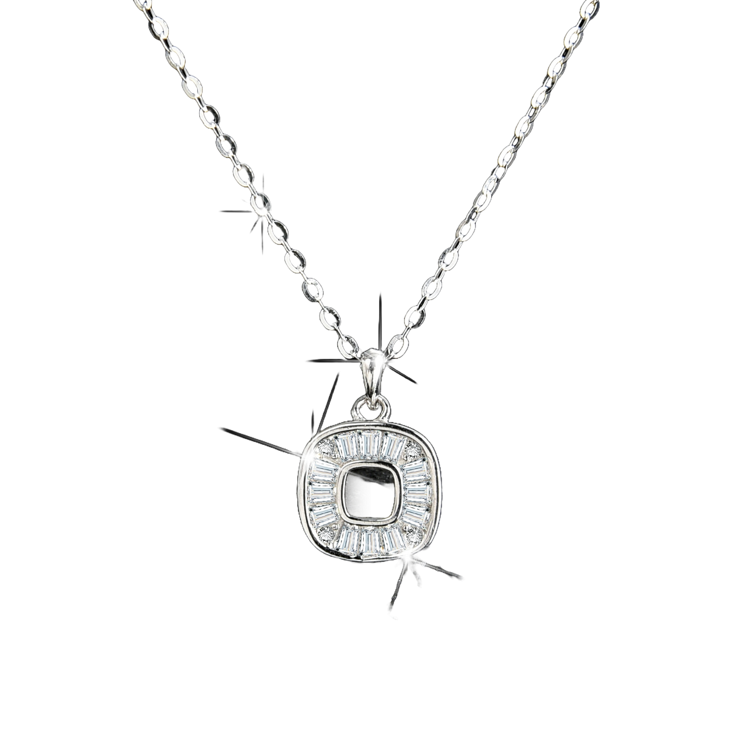 High Design Hollow Cubic Zirconia Pendant Necklace - jewelryweilin