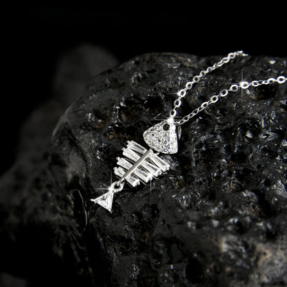 Sexy Special Design Fishbone Pendant Necklace - jewelryweilin