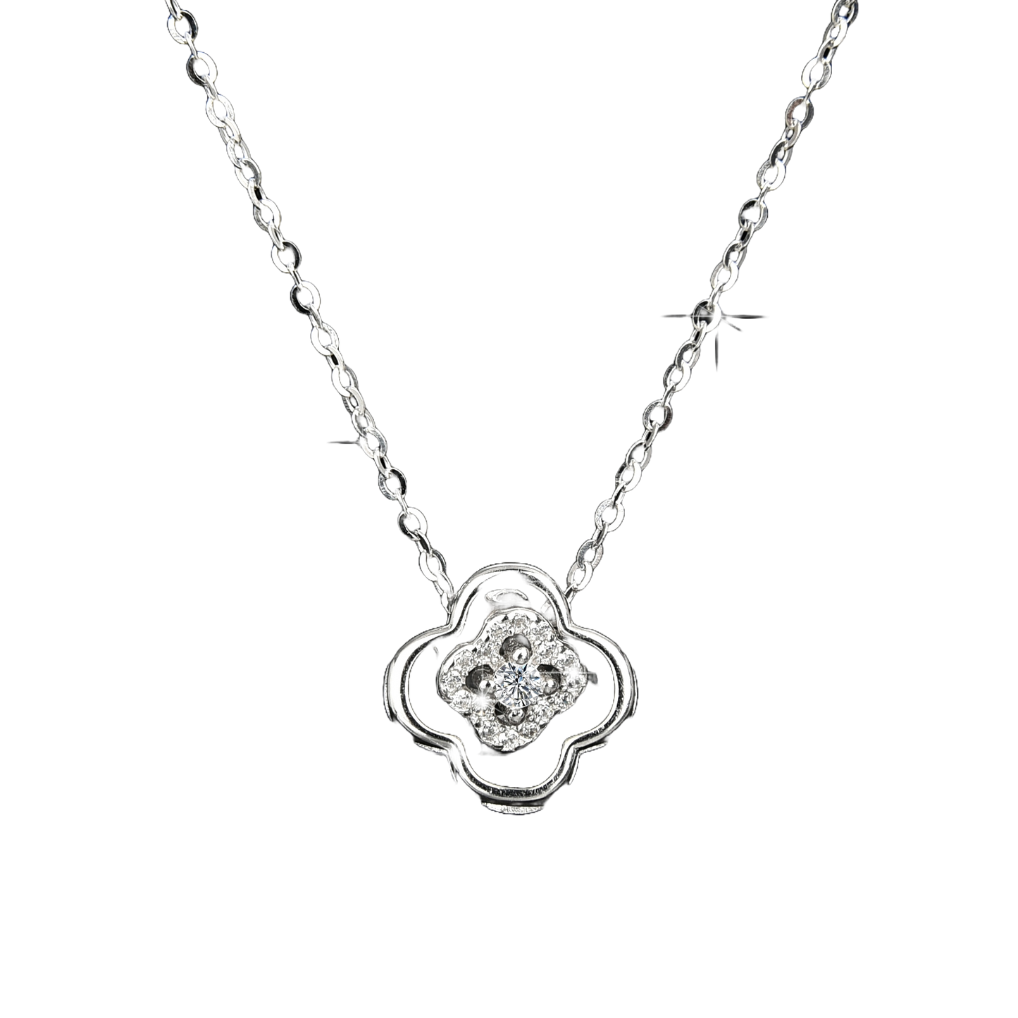 Fashionable and creative four-leaf clover pendant necklace - jewelryweilin