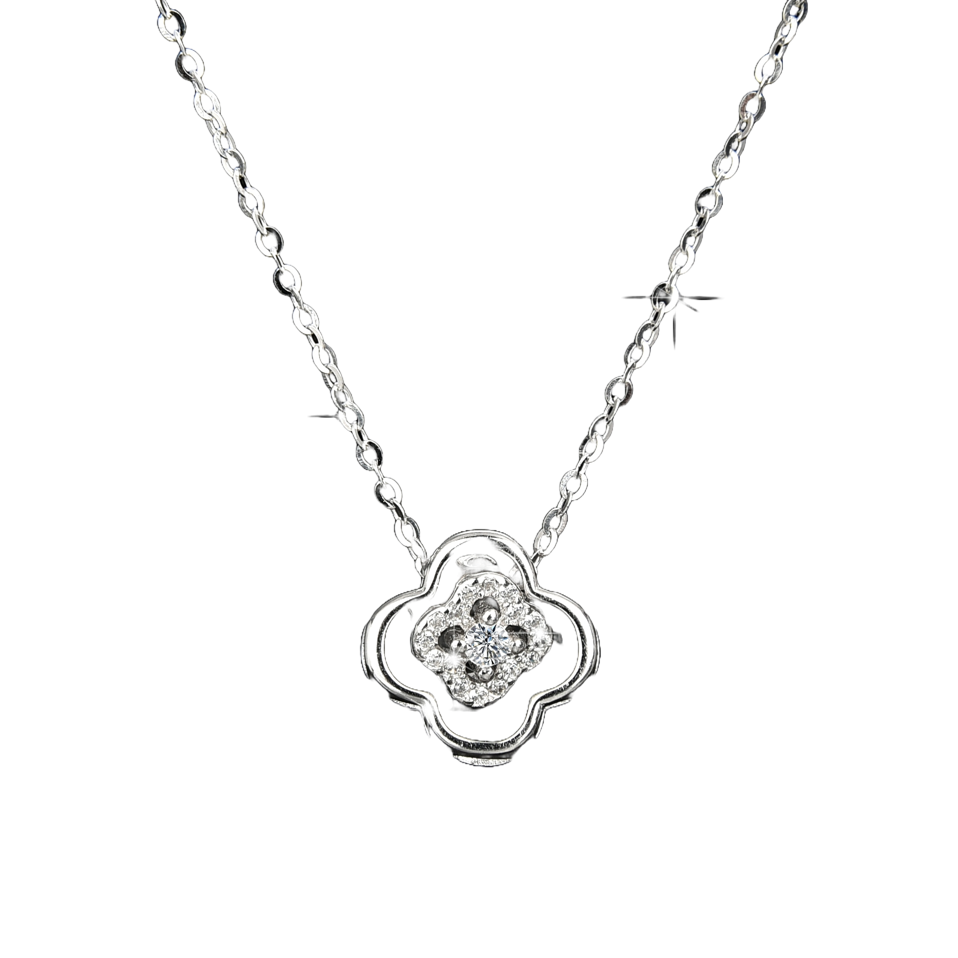 Fashionable and creative four-leaf clover pendant necklace - jewelryweilin