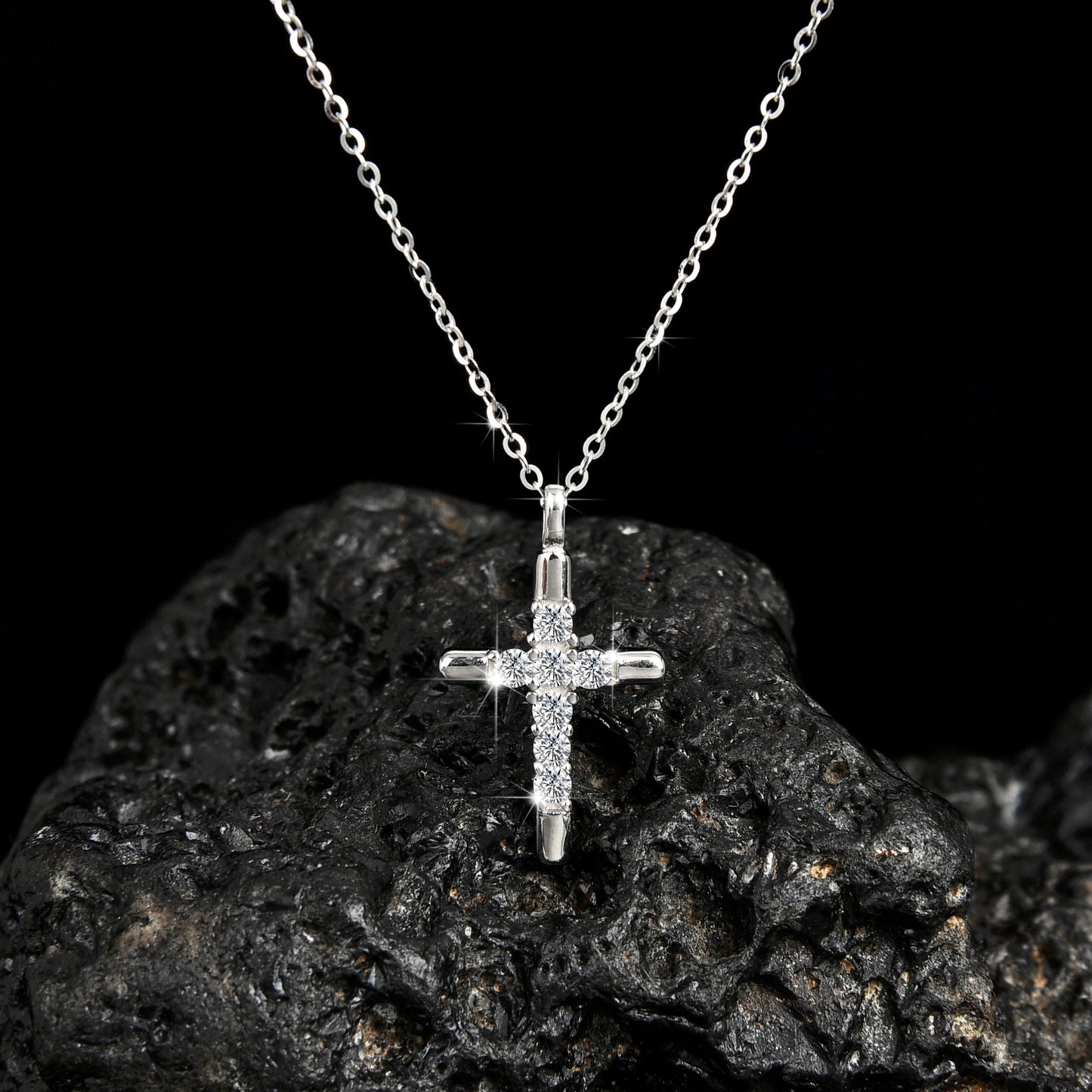 Noble and luxurious faith cross pendant necklace - jewelryweilin