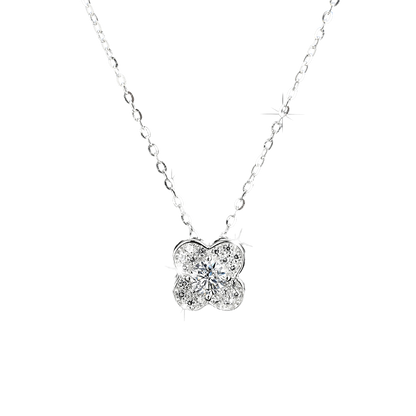 Exquisite and fashionable lucky four-leaf grass pendant necklace - jewelryweilin